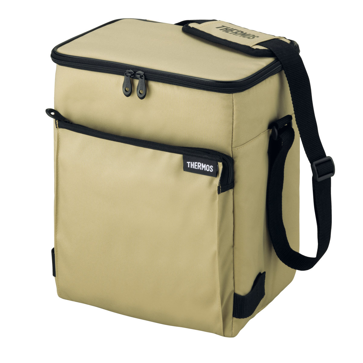 サーモス 保冷バッグ 15L ソフトクーラー RFD-0151 ( THERMOS クーラーバッグ 折りたたみ 保冷 15リットル 小型 コンパクト 2WAY エコバッグ 軽量 折り畳み メッシュポケット付き ショルダーベルト クーラートートバッグ ) 【サンドベージュ】 サンドベージュ