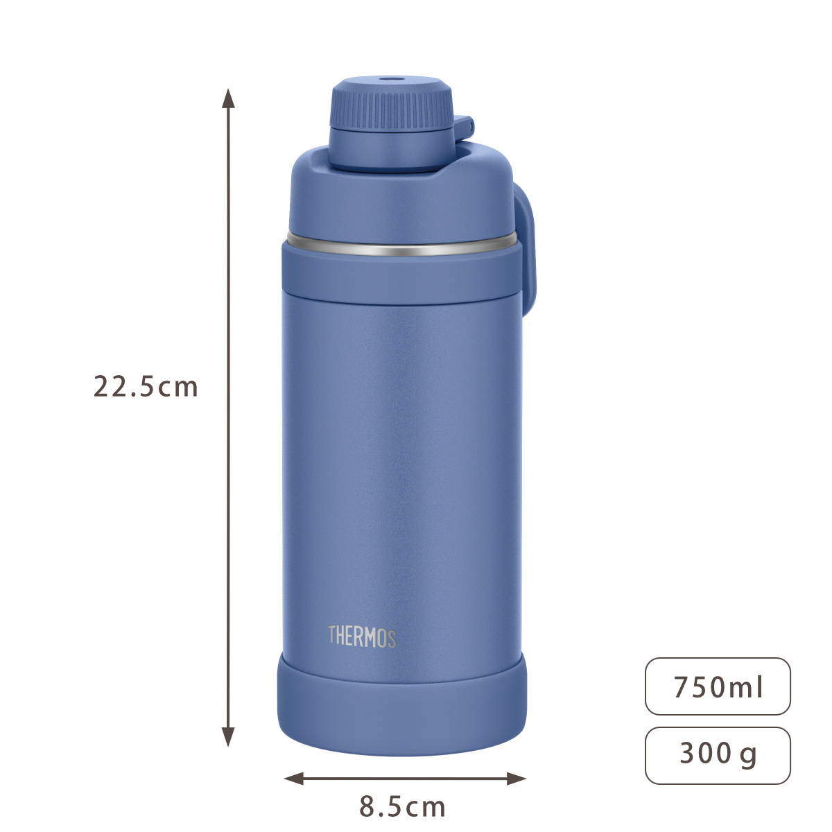 サーモス 水筒 750ml 真空断熱スポーツボトル 保冷専用 ( THERMOS 保冷 食洗機対応 直飲み ダイレクトボトル スポーツドリンク対応 軽量 食洗器OK スポーツ飲料対応 ステンレス ステンレスボトル マイボトル ボトル おしゃれ 大人 ) 【カーキ】 カーキ