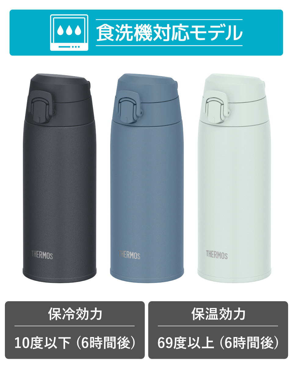 サーモス 水筒 550ml 真空断熱ケータイマグ 食洗機対応 JPC-550 ( THERMOS 保温 保冷 軽量 直飲み ステンレスボトル 食洗機OK ワンタッチ マグボトル スポーツドリンク ボトル 真空断熱 ダイレクトボトル ステンレス ワンプッシュ ) 【フォギーブルー】 フォギーブルー
