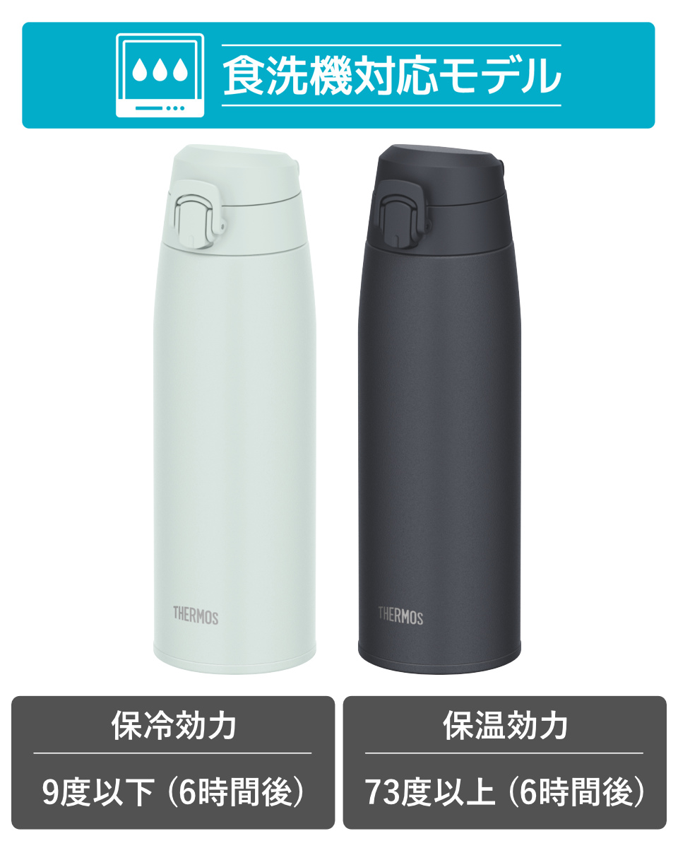 サーモス 水筒 800ml 真空断熱ケータイマグ JPC-800 ( THERMOS 保温 保冷 軽量 直飲み ステンレスボトル 食洗機対応 ワンタッチ マグボトル 食洗機OK スポーツドリンク ボトル 真空断熱 ダイレクトボトル ステンレス ワンプッシュ ) 【フロスティホワイト】 フロスティホワイト