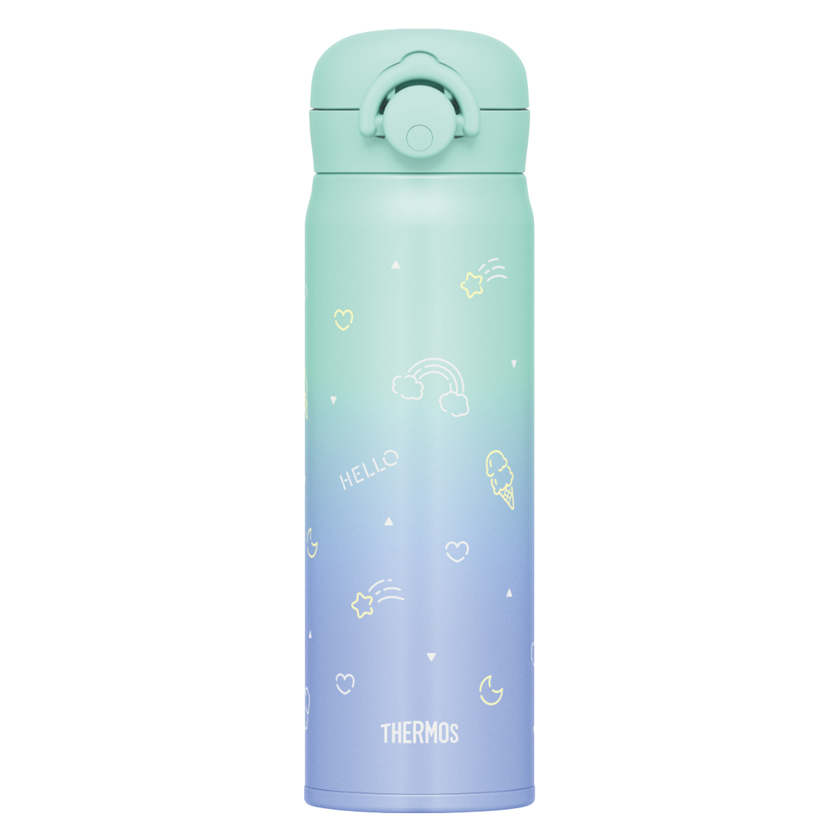 サーモス 水筒 500ml 真空断熱ケータイマグ 直飲み JNR-504G ( THERMOS 保温 保冷 軽量 ステンレスボトル ワンタッチ マグボトル スポーツドリンク ボトル 真空断熱 ダイレクトボトル 直のみ すいとう ステンレス ワンプッシュ ) 【パステルブルー】 パステルブルー