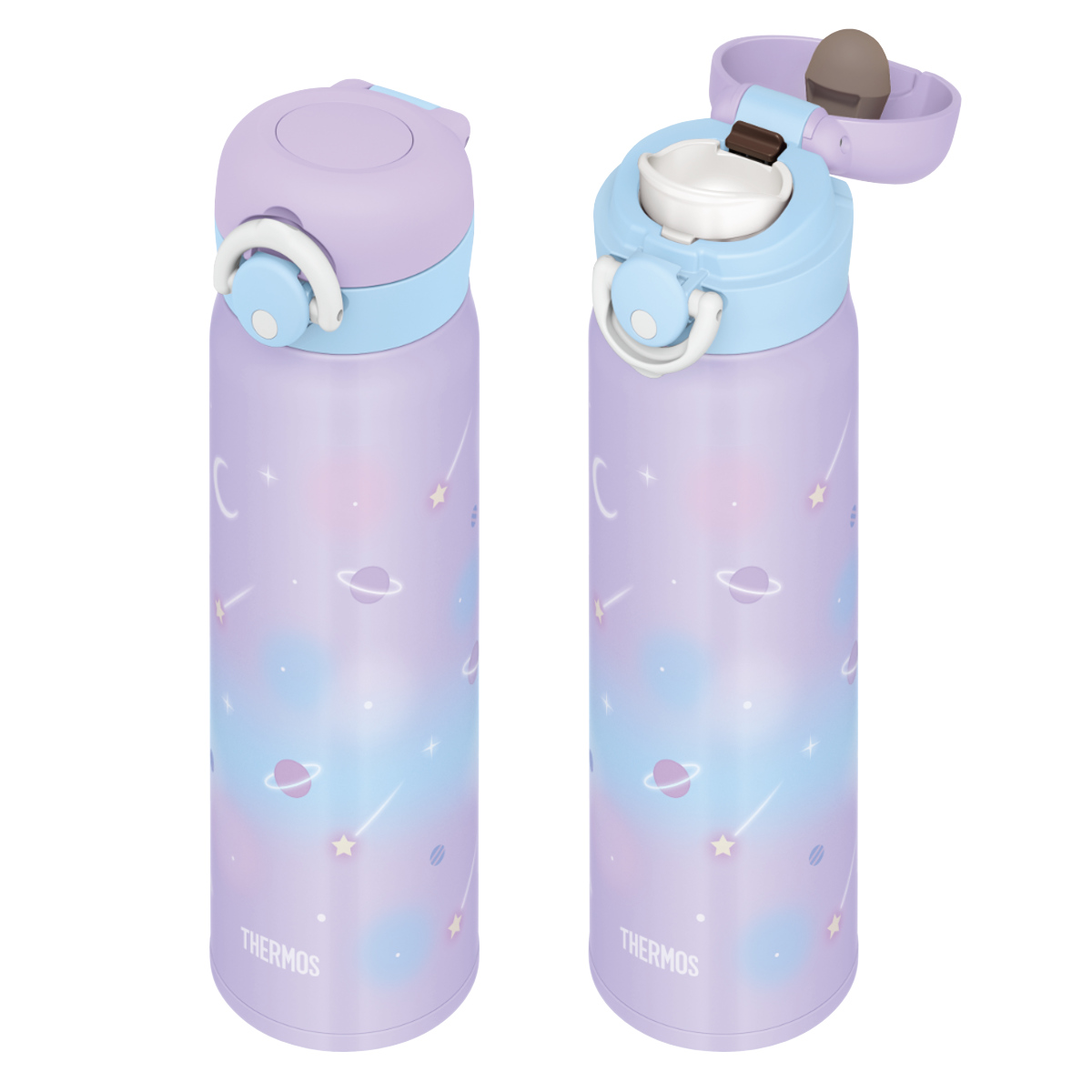 サーモス 水筒 500ml 真空断熱ケータイマグ 直飲み JNR-504G ( THERMOS 保温 保冷 軽量 ステンレスボトル ワンタッチ マグボトル スポーツドリンク ボトル 真空断熱 ダイレクトボトル 直のみ すいとう ステンレス ワンプッシュ ) 【パステルブルー】 パステルブルー