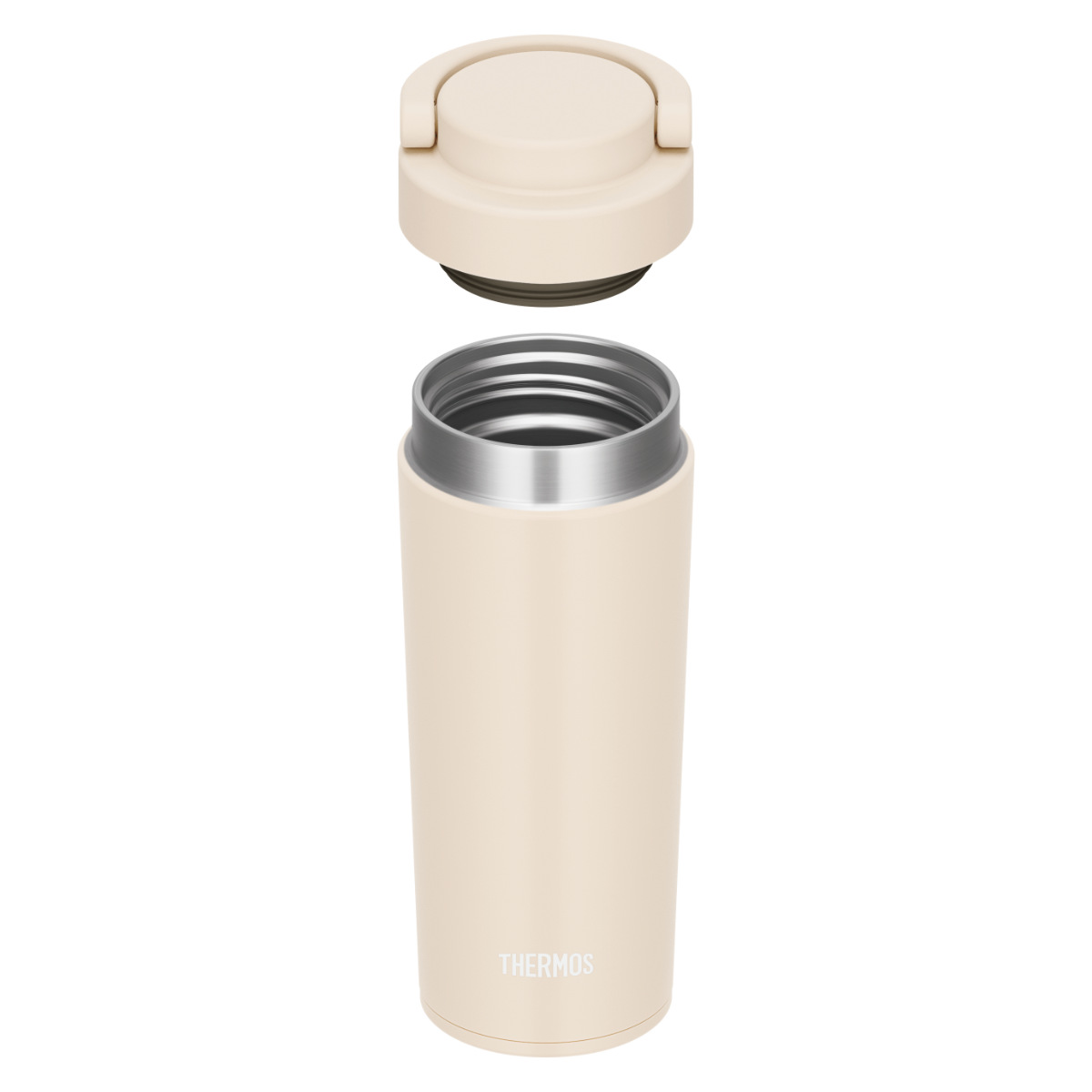 サーモス 水筒 420ml 真空断熱ケータイタンブラー JOV-421 ( THERMOS タンブラー 保温 保冷 食洗機対応 マグボトル スポーツドリンク対応 直飲み 食洗機OK マグ ボトル 蓋付き 真空断熱 魔法瓶 ハンドル付き ステンレスボトル ) 【アイボリー】 アイボリー