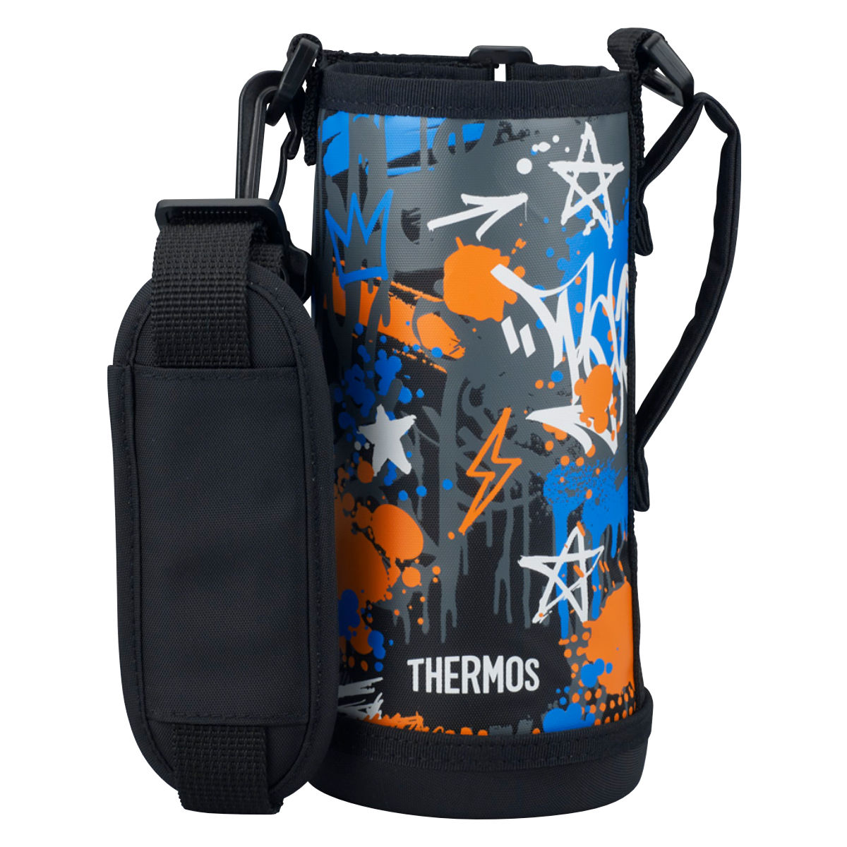 サーモス カバー ストラップ付 水筒 FJJ-800WF 専用 ( THERMOS ポーチ ケース 対応 パーツ 部品 のみ 水筒カバー 専用パーツ 専用部品 水筒用パーツ 交換 交換用 替え ) 【ミントドット】 ミントドット