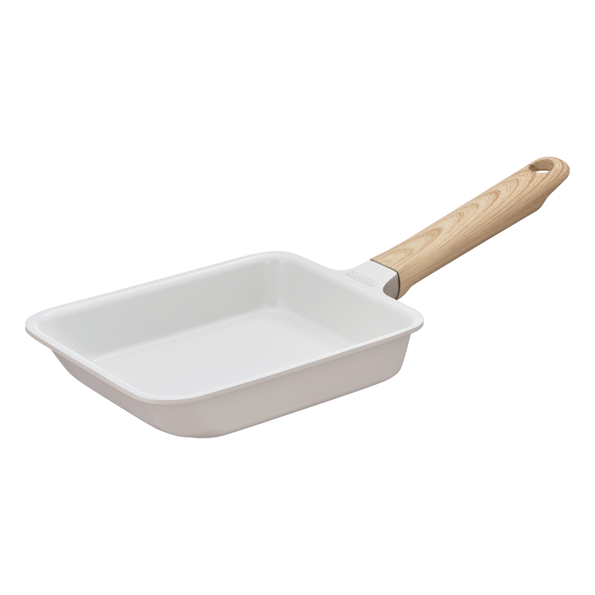 サーモス 卵焼き器 IH対応 セラプロテクト セラミック ( THERMOS ガス火対応 玉子焼き器 フライパン セラミック加工 軽い エッグパン 軽量 丈夫 長持ち PFOA&PFOSフリー セラプロテクトコート グレージュ 木目調ハンドル )