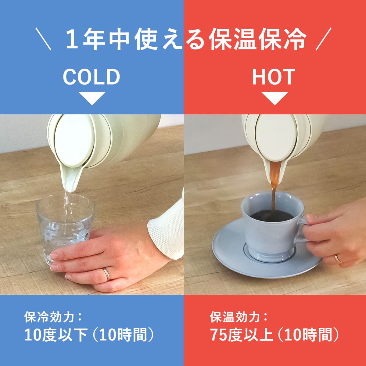 サーモス ポット 2L ステンレスポット ( THERMOS ステンレス 保温 保冷 食洗機対応 卓上ポット ステンレス製 おしゃれ ワンタッチ 魔法びん構造 広口設計 軽量 コンパクト 持ち運び 節約 ) 【ブラウン】 ブラウン