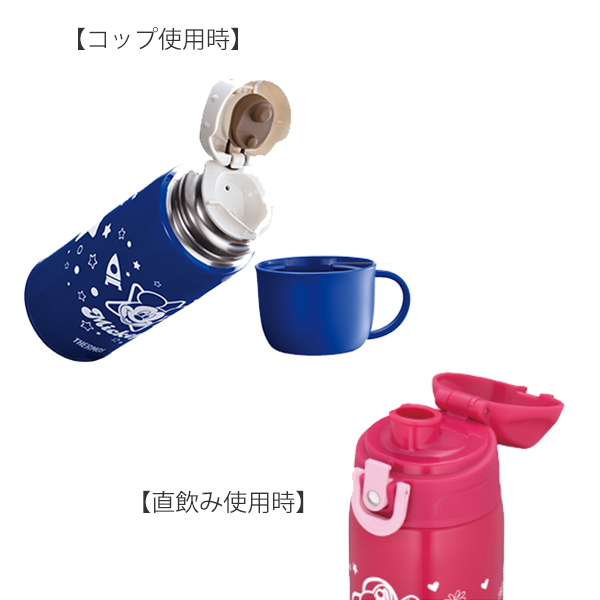 dショッピング |サーモス 水筒 600ml 真空断熱 2way 直飲み コップ飲み FHO-601WFDS ミッキーマウス ミニーマウス （ ミッキー  ミニー 保温 保冷 キッズボトル キッズ 直のみ ワンプッシュ 幼稚園 保育園 子供 ステンレスボトル ） 【 ピンク 】 | カテゴリ：水筒の販売  ...