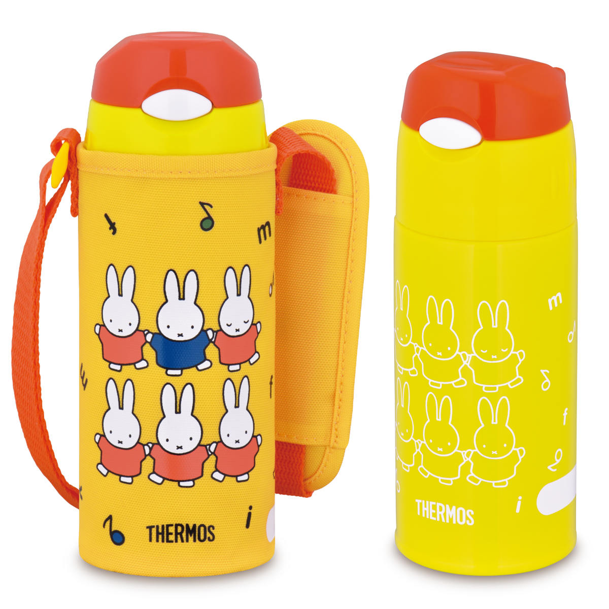 サーモス 水筒 キッズ 400ml ステンレス ミッフィー 真空断熱ストローボトル FHL-403FB （ THERMOS miffy 保冷  ワンプッシュ スポーツドリンク対応 子供 子供用水筒 ステンレスボトル ストロー ワンタッチ 幼稚園 保育園 ）