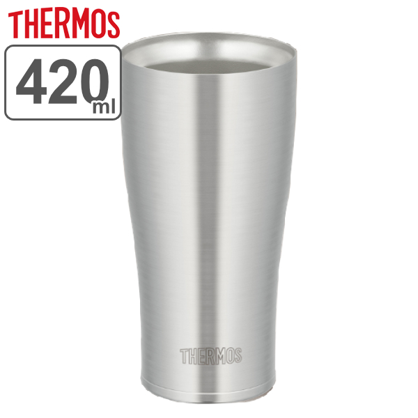 サーモス タンブラー 420ml 真空断熱 ステンレス JDE-420 （ thermos コップ マグ ステンレス製 サーモスthermos 食洗機対応 保温 保冷