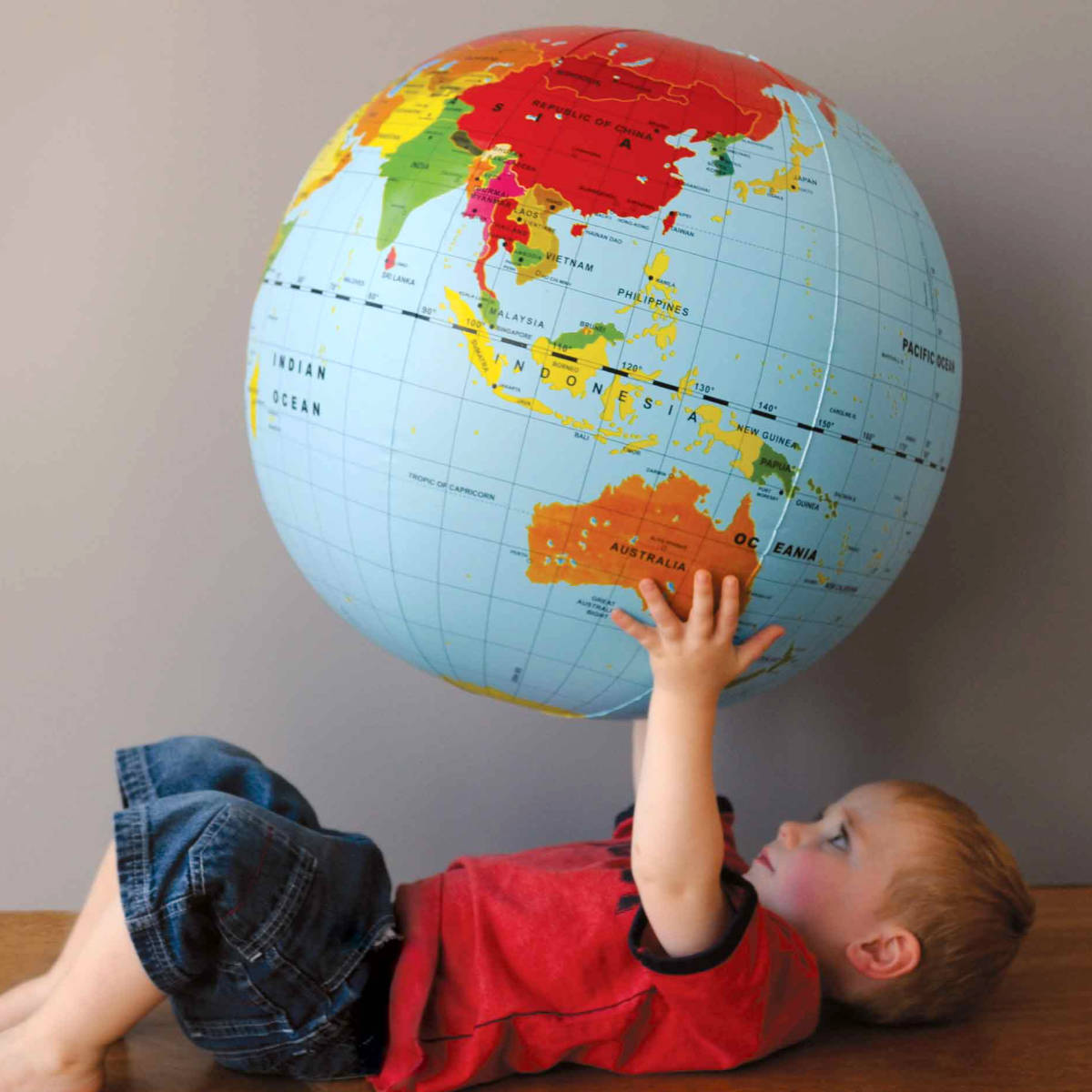 おもちゃ ビーチボール地球儀 50cm （ ビーチボール 地球儀 世界地図 知育玩具 英語 子ども キッズ 3歳 小学生 男の子 女の子 教育玩具