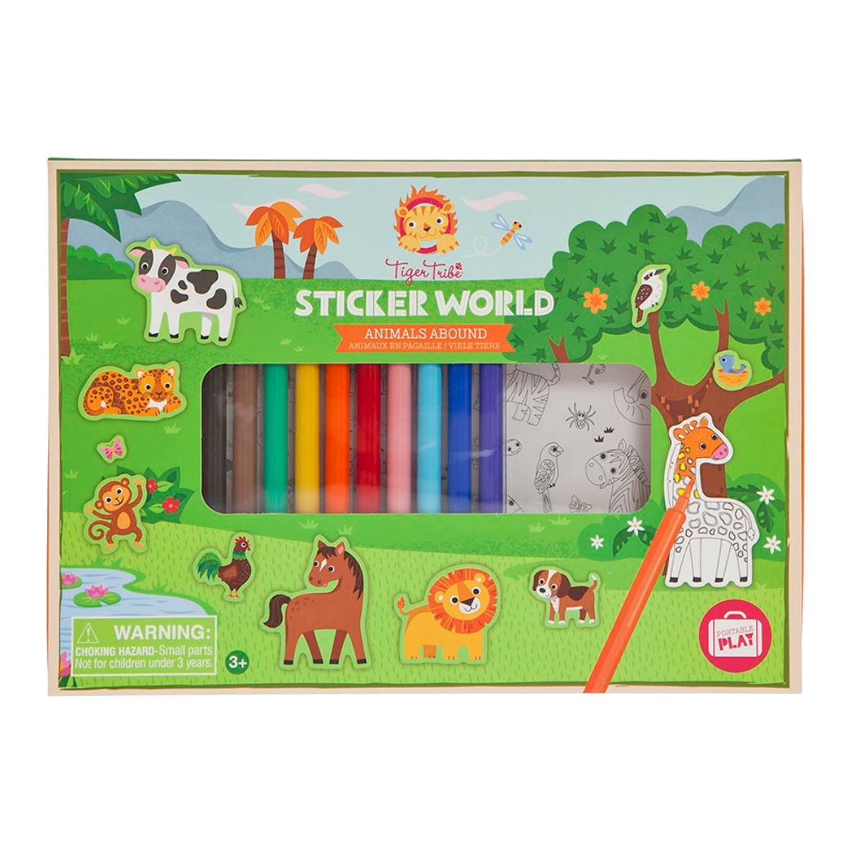 おもちゃ 色塗りステッカーセット たくさんの動物 （ ぬりえ 色ぬり シール セット 動物 アニマル 玩具 3歳 子ども キッズ 幼児 男の子