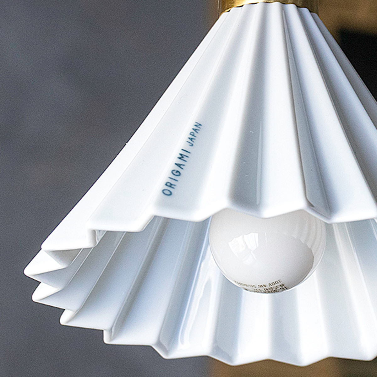 ペンダントライト 1灯 LED電球付き ORIGAMI LAMP オリガミランプ gram eight グラムエイト ( シーリングライト 照明器具 オリガミランプペンダント PENDANT 照明 LED おしゃれ ドリッパー ) 【ブラウンコード マットピンク】 ブラウンコード マットピンク