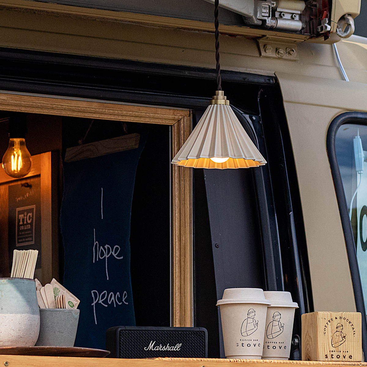 ペンダントライト 1灯 LED電球付き ORIGAMI LAMP オリガミランプ gram eight グラムエイト ( シーリングライト 照明器具 オリガミランプペンダント PENDANT 照明 LED おしゃれ ドリッパー ) 【ブラウンコード マットピンク】 ブラウンコード マットピンク