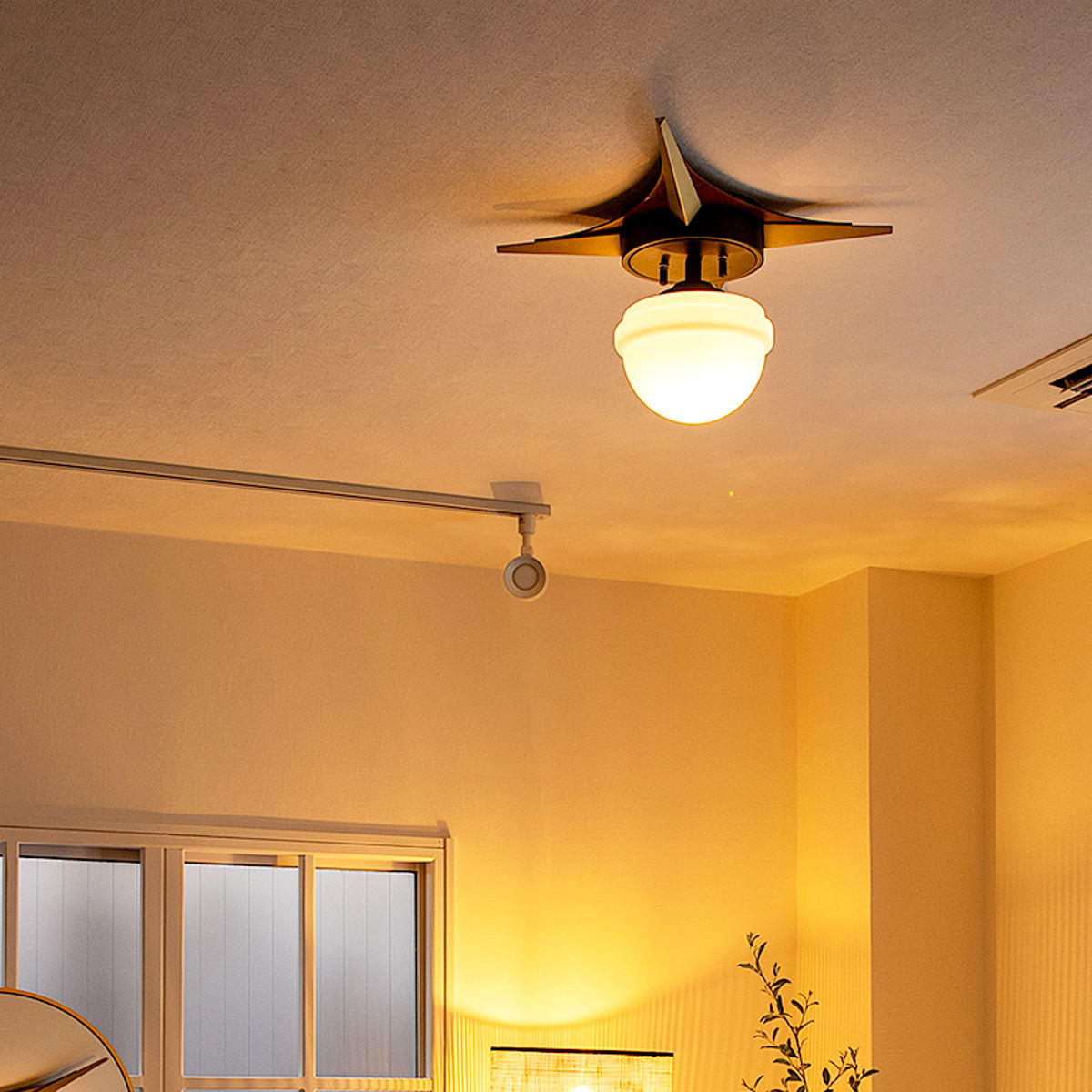 シーリングライト 1灯 LED対応 BERIAN gram eight グラムエイト ( 天井照明 照明 照明器具 電気 星形 ミッドセンチュリー 玄関 廊下 階段 寝室 おしゃれ )