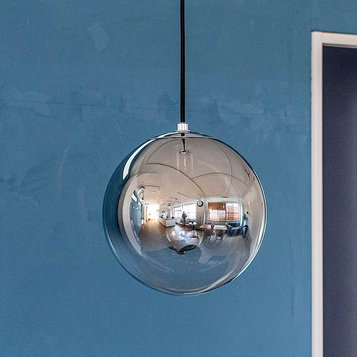 ペンダントライト 1灯 LED対応 KEUDA キューダ ガラス製 gram eight グラムエイト ( 天井照明 照明 照明器具 電気 ハーフミラー加工 球体 コード長さ調節 工事不要 ライト おしゃれ キッチン 廊下 ) 【シルバー】 シルバー