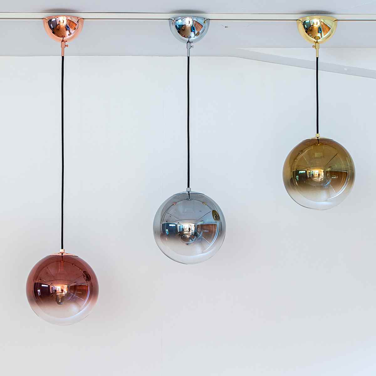 ペンダントライト 1灯 LED対応 KEUDA キューダ ガラス製 gram eight グラムエイト ( 天井照明 照明 照明器具 電気 ハーフミラー加工 球体 コード長さ調節 工事不要 ライト おしゃれ キッチン 廊下 ) 【シルバー】 シルバー