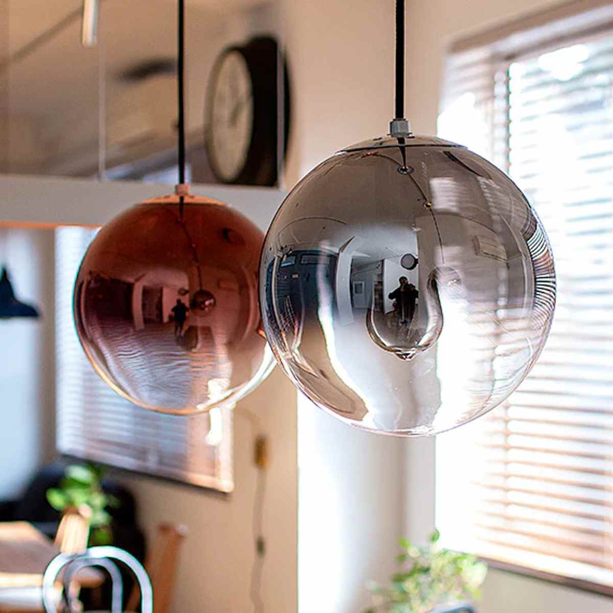 ペンダントライト 1灯 LED対応 KEUDA キューダ ガラス製 gram eight グラムエイト ( 天井照明 照明 照明器具 電気 ハーフミラー加工 球体 コード長さ調節 工事不要 ライト おしゃれ キッチン 廊下 ) 【シルバー】 シルバー