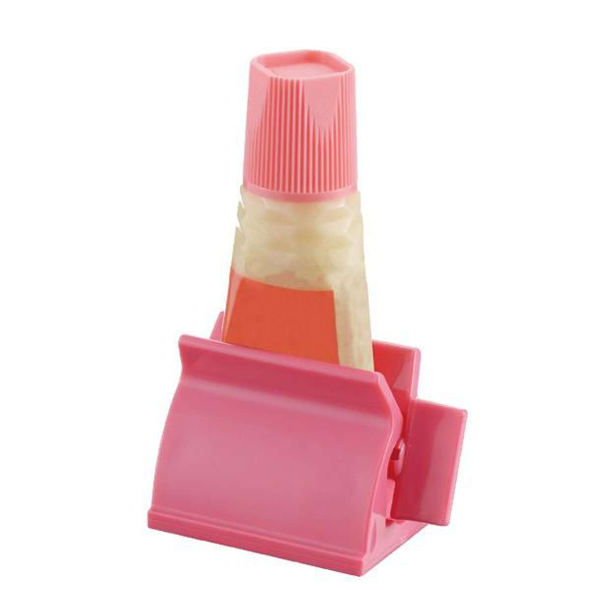 チューブ絞り チューブスタンド 日本製 ( チューブローラー チューブしぼり器 絞り出し スタンド 立てられる チューブホルダー チューブしぼり チューブ絞り器 スタンド型 自立型 便利グッズ エコグッズ キッチン小物 キッチン雑貨 ) 【ピンク】 ピンク