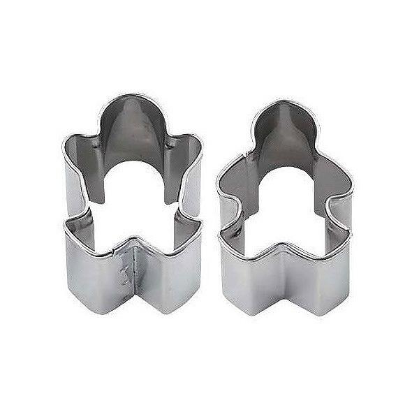 クッキー型 クッキーカッター 抜き型 ジンジャーマン ステンレス製 2個入 ( 製菓グッズ 抜型 製菓道具 製菓用品 お菓子作り クリスマス )