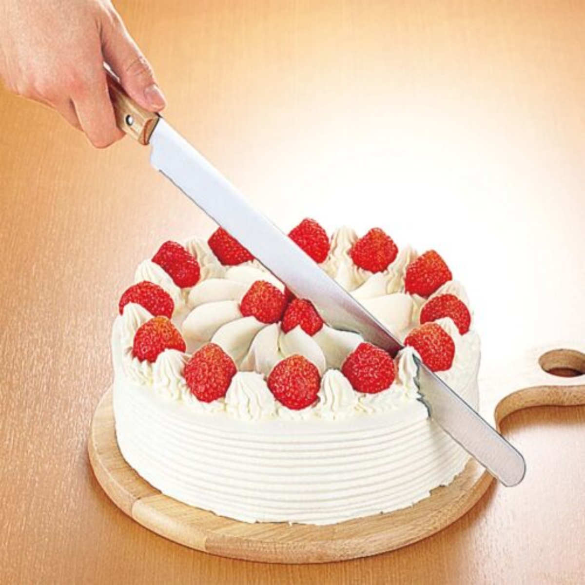 ケーキナイフ ケーキスライサー パレットナイフ ステンレス 木柄