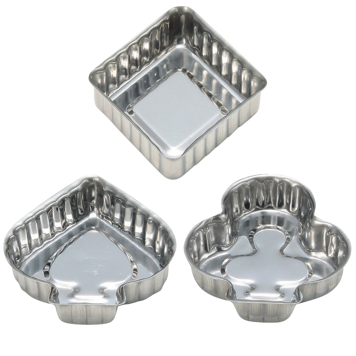 ケーキ型 トランプケーキ型 ダイヤ スペード クローバー ( 焼き型 型 製菓道具 焼型 ステンレス製 ケーキ スポンジ バターケーキ ゼリー ヨーグルトケーキ トランプ ) 【クローバー】