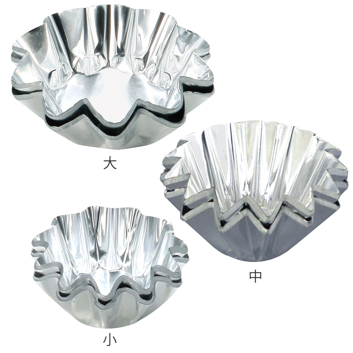 マドレーヌ型 アルミ箔 プチフール花型 大 中 小 ( マドレーヌ 型 焼き型 製菓道具 プチフール型 30枚入り カップケーキ タルト 手作り お菓子作り 使い捨て 焼き菓子 製菓グッズ ) 【小】 小