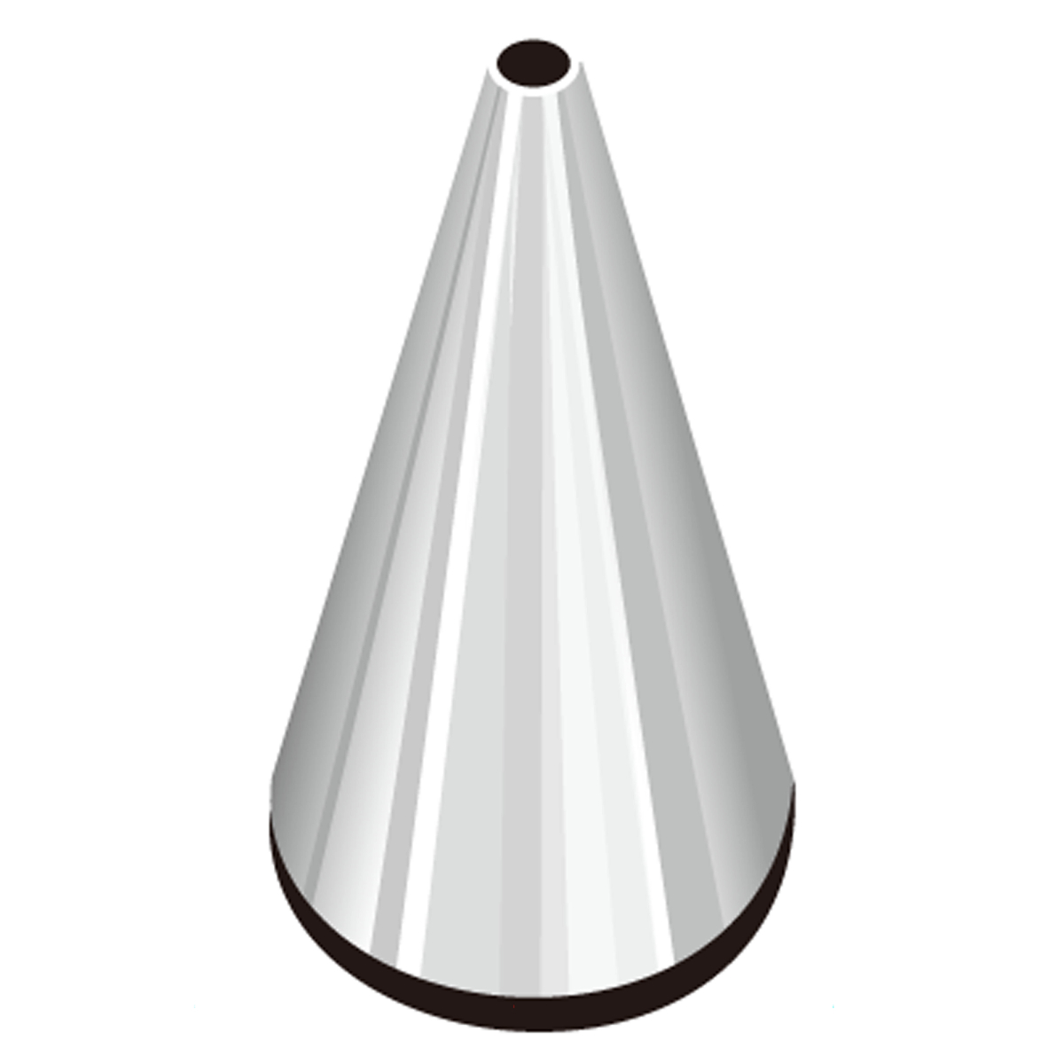 口金 手作り口金 小 #4 ( タイガークラウン クリーム絞り クリーム用口金 お菓子作り 製菓道具 生クリーム ホイップ デコレーション ケーキ ケーキ作り 1.5mm )