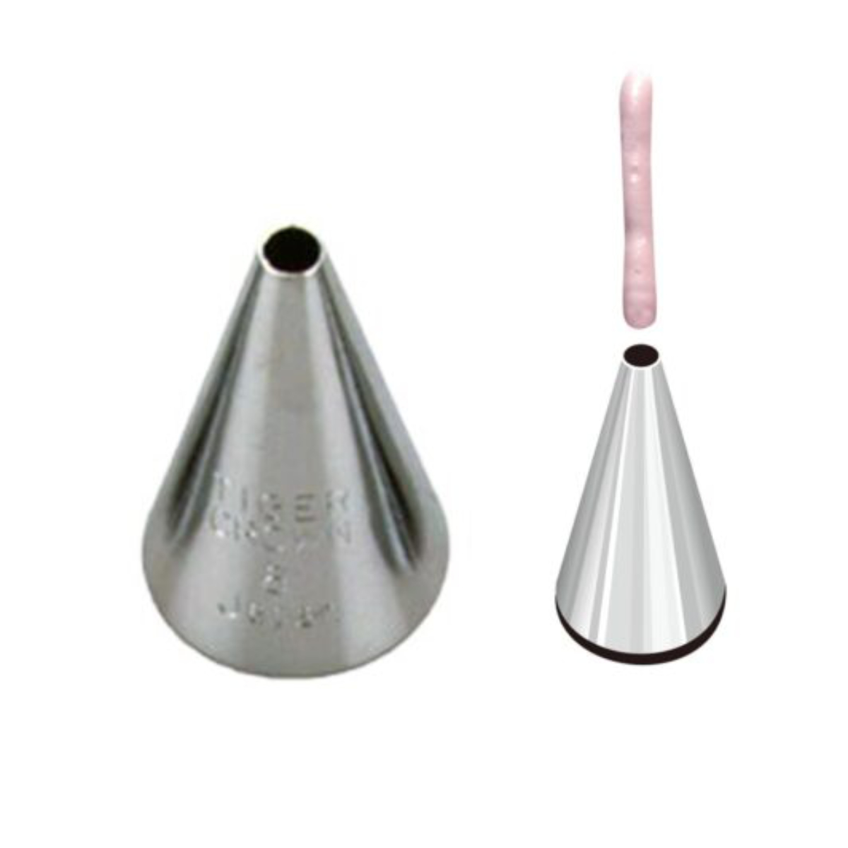 口金 手作り口金 小 #6 ( タイガークラウン クリーム絞り クリーム用口金 お菓子作り 製菓道具 生クリーム ホイップ デコレーション ケーキ ケーキ作り 3mm )