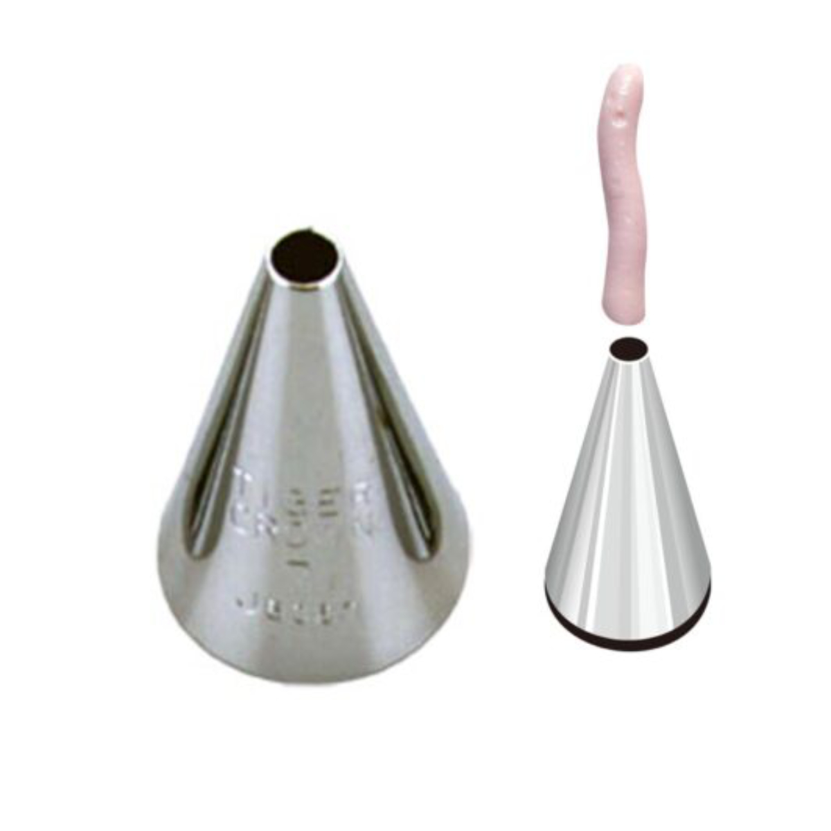 口金 手作り口金 小 #7 ( タイガークラウン クリーム絞り クリーム用口金 お菓子作り 製菓道具 生クリーム ホイップ デコレーション ケーキ ケーキ作り 3.5mm )