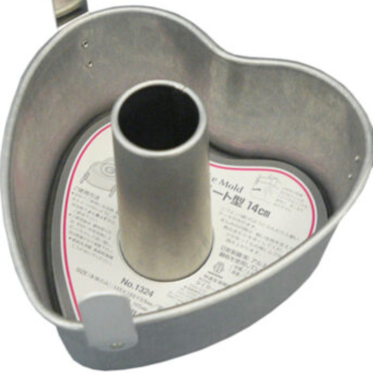 シフォンケーキ型 ハート 14cm ( ケーキ型 焼き型 焼型 スチール製 底取 シフォンケーキ スポンジ 型 ケーキ 長持ち 耐久性 丈夫 手作り 底取タイプ )