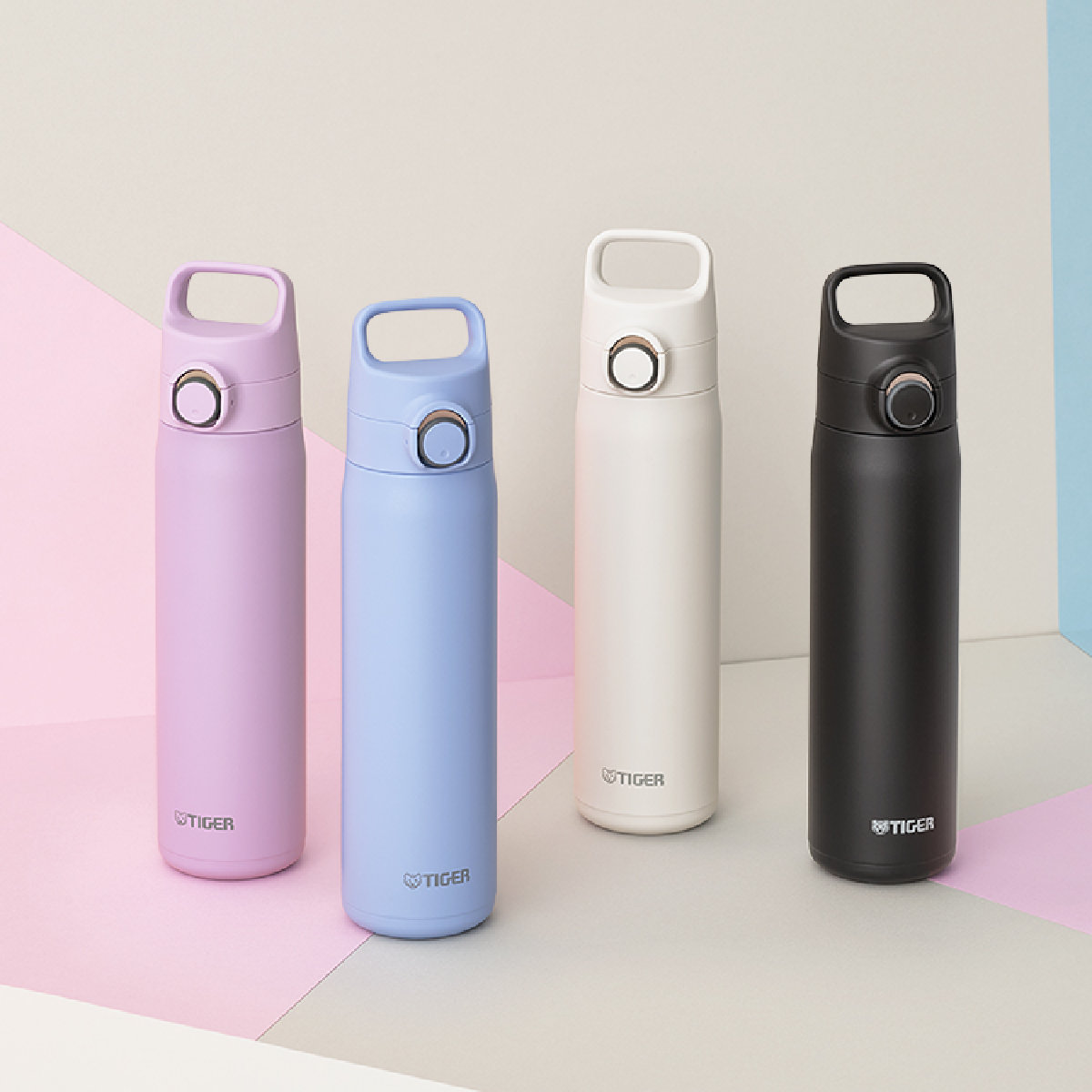 タイガー 水筒 800ml 真空断熱ボトル ワンプッシュマグ ハンドル付 MTA-J080 ( タイガー魔法瓶 マグ 直飲み 保温 保冷 パッキン一体 スポーツ飲料対応 直のみ ワンプッシュ マイボトル マグボトル ステンレスボトル ハンドル 軽量 ) 【ネモフィラブルー】 ネモフィラブルー