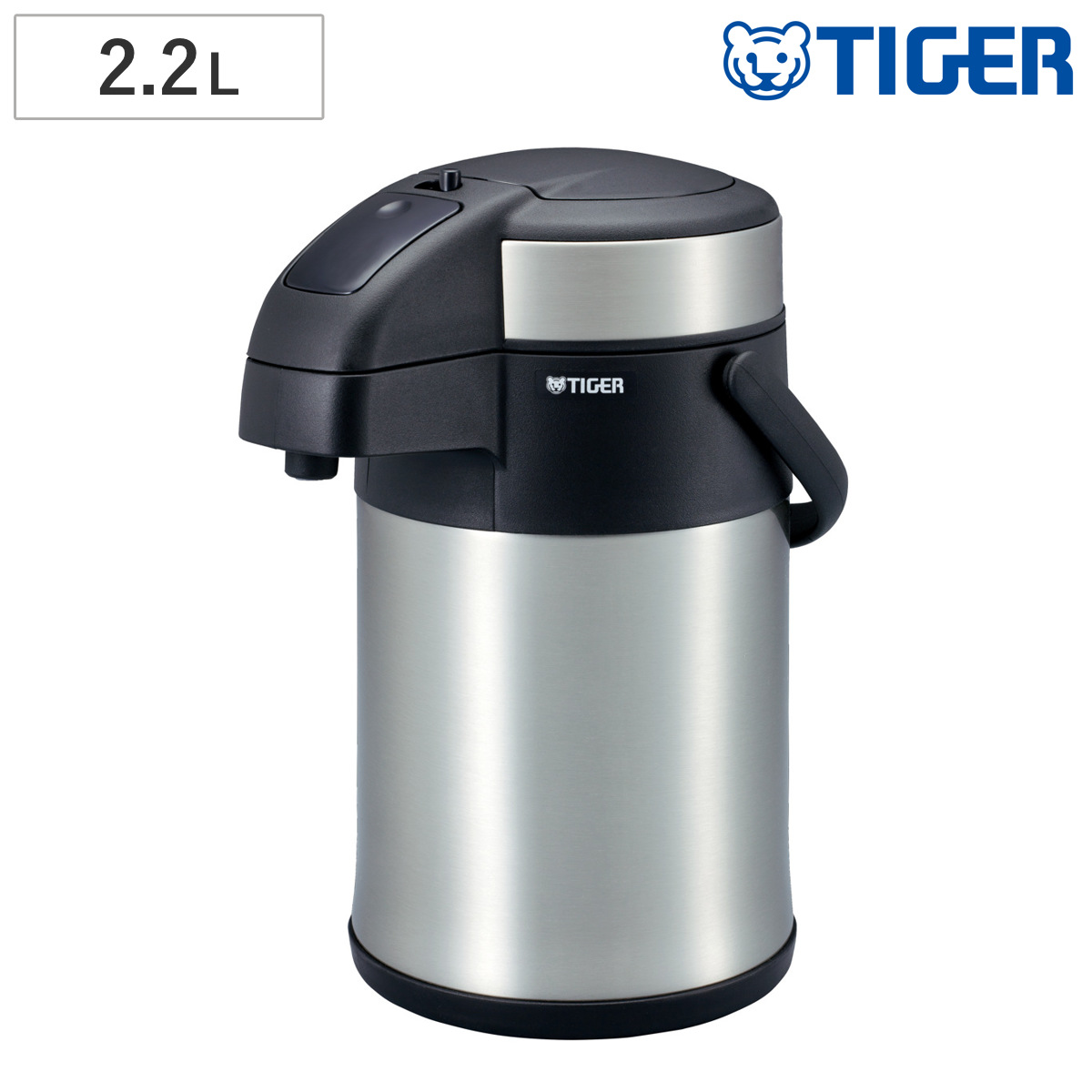 タイガー ステンレスポット 2.2L ステンレスエアポット 卓上ポット ステンレス製 ( タイガー魔法瓶 ステンレス ポット 保温 保冷 保温ポット 省エネ 大容量 アウトドア イベント 屋外 )