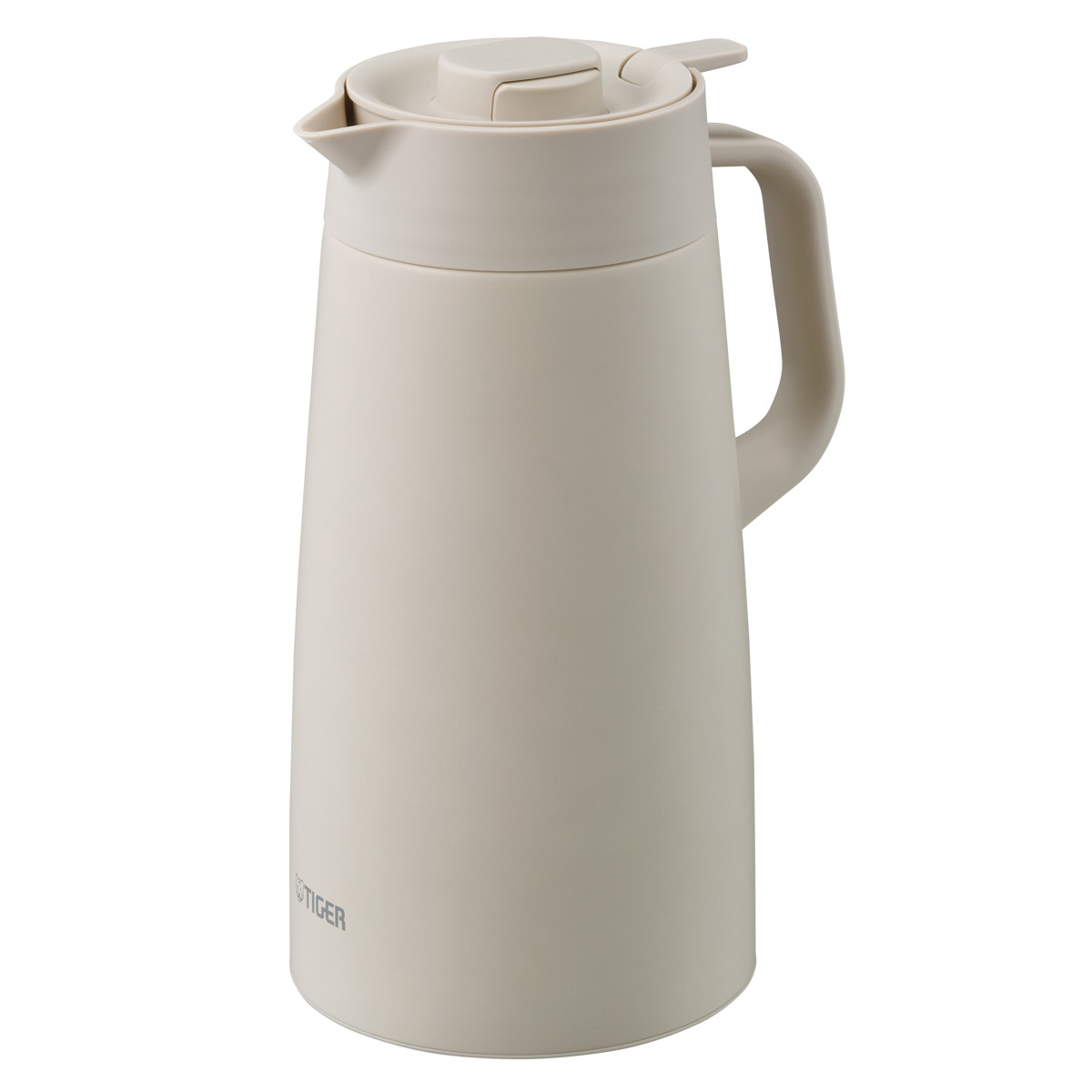 タイガー ポット プッシュレバー ( 1.6L ステンレスポット 魔法瓶 真空断熱 保温 保冷 卓上ポット 持ち運び ハンドル付き おしゃれ スタイリッシュ 北欧 モダン ) 【イーグレットホワイト】 イーグレットホワイト