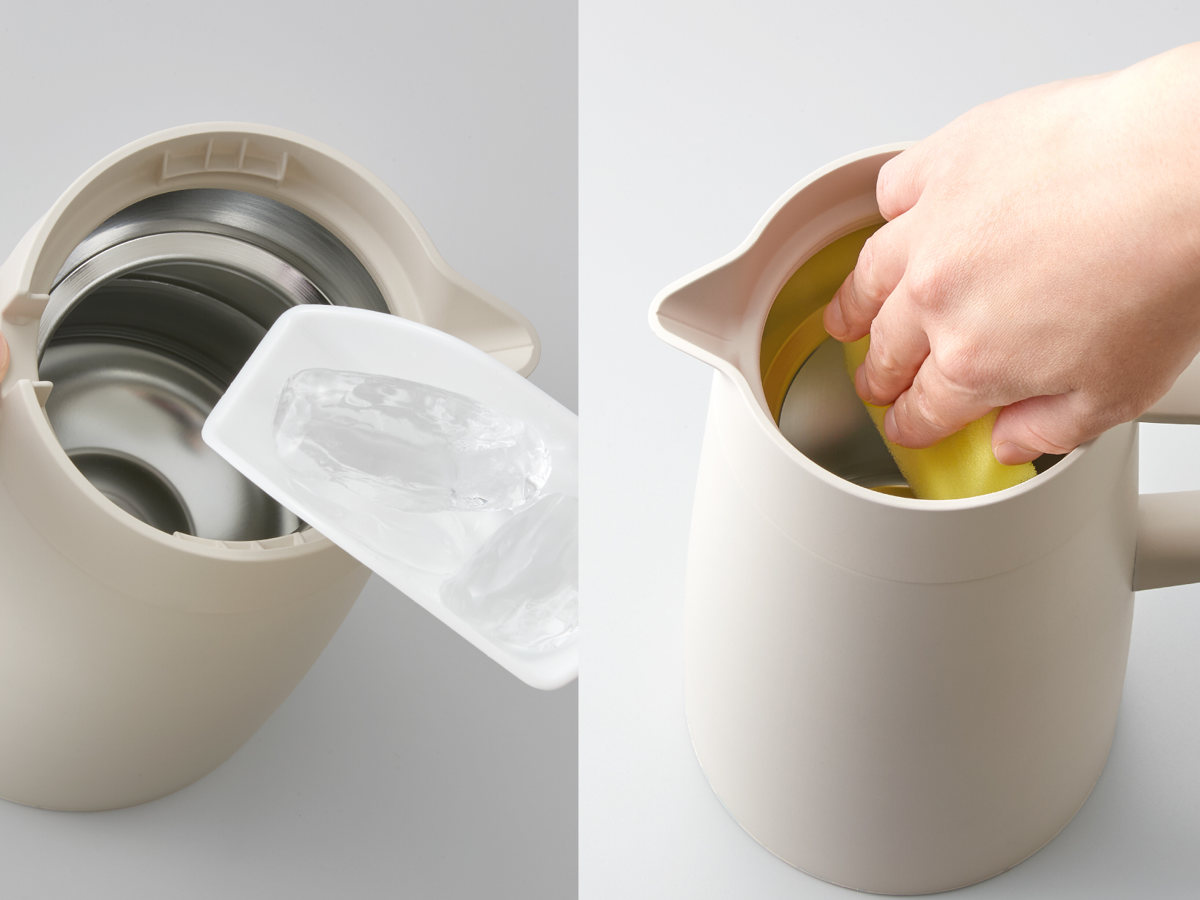 タイガー ポット プッシュレバー ( 1.6L ステンレスポット 魔法瓶 真空断熱 保温 保冷 卓上ポット 持ち運び ハンドル付き おしゃれ スタイリッシュ 北欧 モダン ) 【イーグレットホワイト】 イーグレットホワイト