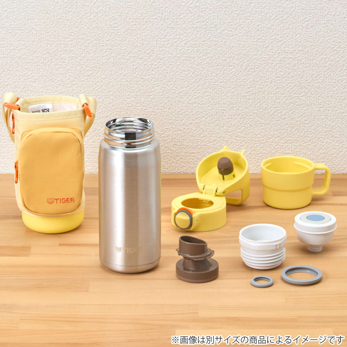 タイガー 水筒 350ml 真空断熱ボトル キッズボトル ( タイガー魔法瓶 保冷 保温 食洗機対応 直飲み コップ 2way 子供用水筒 ワンタッチ ポーチ付き 食洗機OK スポーツ飲料OK パッキン一体 コップ飲み 幼稚園 保育園 子供用 ) 【フラワーパープル】 フラワーパープル