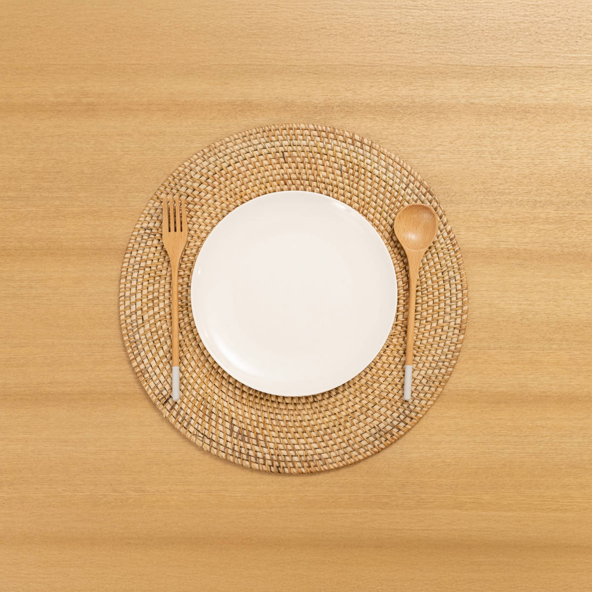 ランチョンマット ラタン プレイスマット ラウンド 円形 ( ジックザック おしゃれ 大きめ ランチマット プレースマット 藤 手編み 天然素材 ナチュラル インテリア 丸 36cm テーブルウェア ティーマット ) 【BROWN】 BROWN