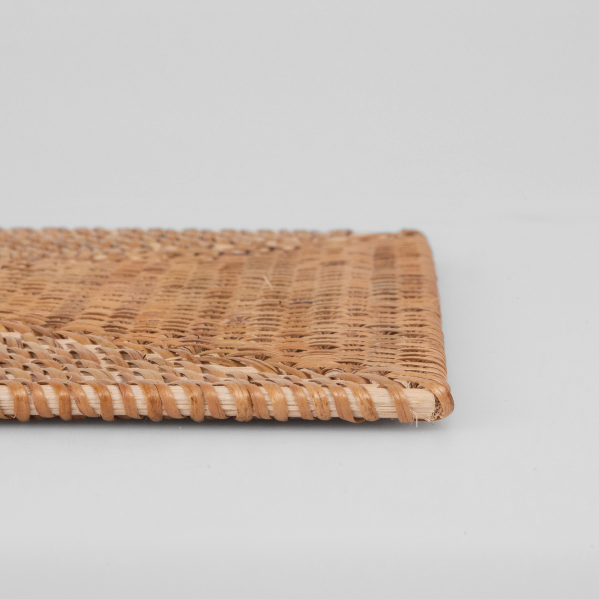 ランチョンマット 4枚セット ラタン プレイスマット レクタングル 長方形 ( ティセコ おしゃれ 大きめ ランチマット プレースマット 藤 手編み 天然素材 ナチュラル インテリア 40×30cm テーブルウェア ) 【WHITE】 WHITE