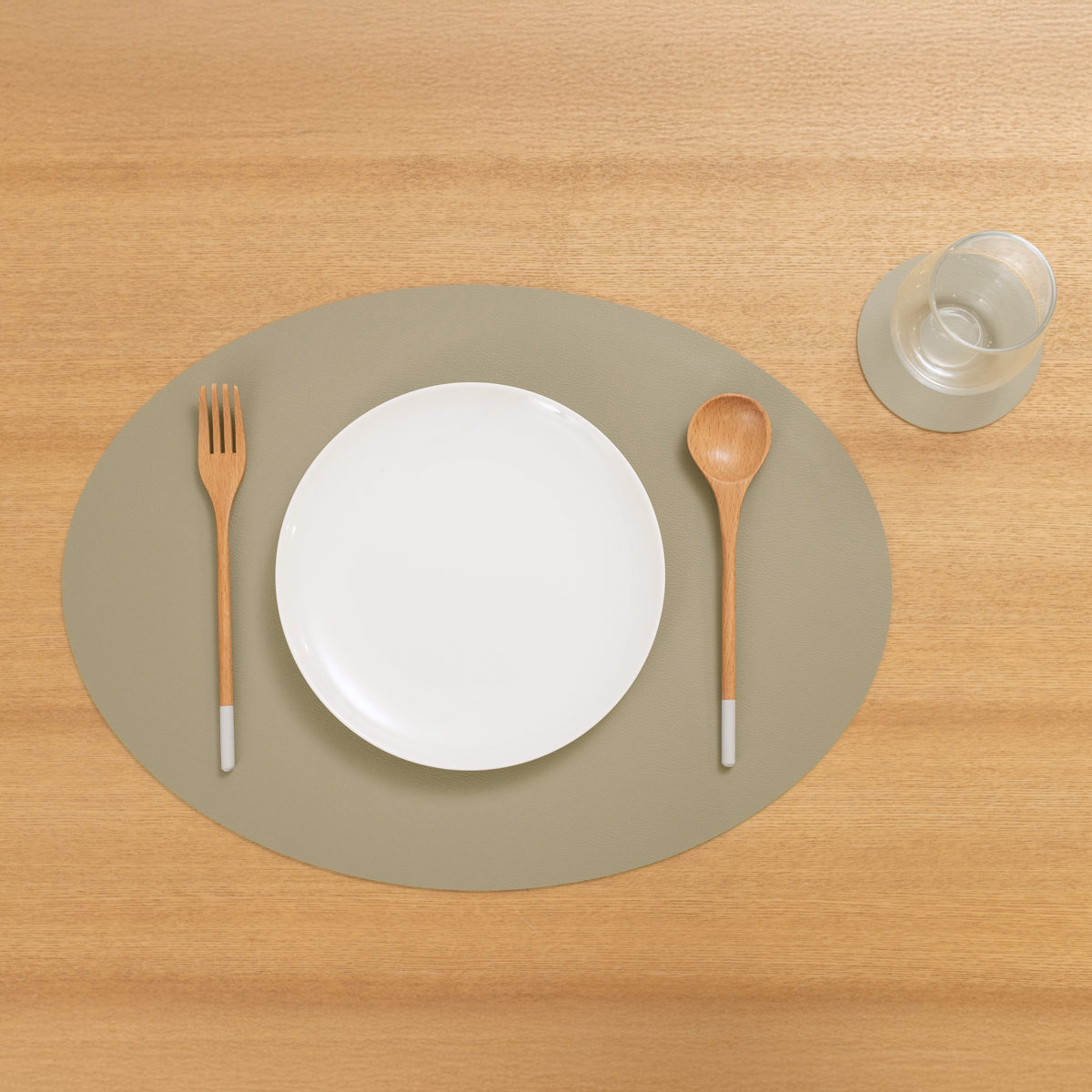 ランチョンマット ziczac トゥーゴー プレイスマット オーバル ( ジックザック フェイクレザー おしゃれ 楕円形 ランチマット プレースマット PVCレザー 47×33cm 丸型 ) 【GREEN】 GREEN