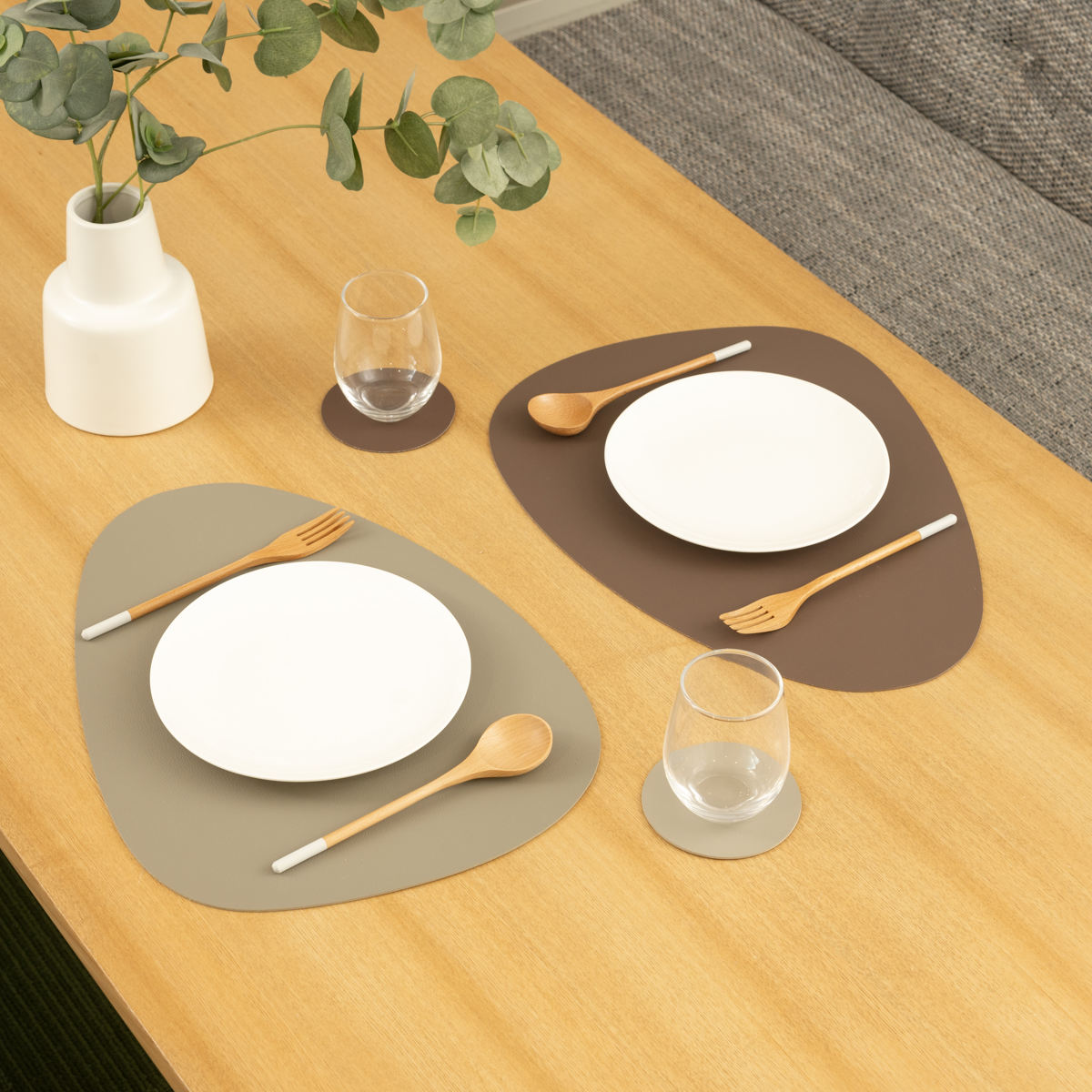 ランチョンマット ziczac トゥーゴー プレイスマット ストーン ( ジックザック フェイクレザー おしゃれ ランチマット プレースマット PVCレザー 43×32cm ) 【GREEN】 GREEN