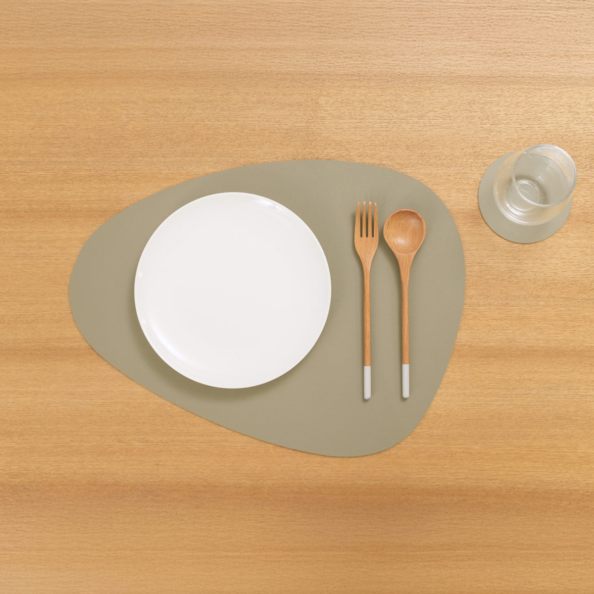 ランチョンマット ziczac トゥーゴー プレイスマット ストーン ( ジックザック フェイクレザー おしゃれ ランチマット プレースマット PVCレザー 43×32cm ) 【GREEN】 GREEN