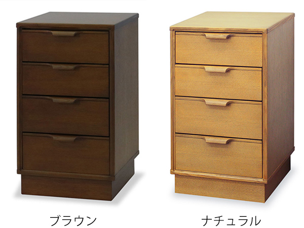 チェスト 4段 天然木 シンプルデザイン NEWカーム 幅40cm ( 4段チェスト たんす タンス 家具 引き出し 完成品 開梱設置 木製 木目 収納 引出 引出し ブラウン 茶色 ナチュラル おしゃれ ひとり暮らし 幅40 ) 【 ナチュラル 】 ナチュラル