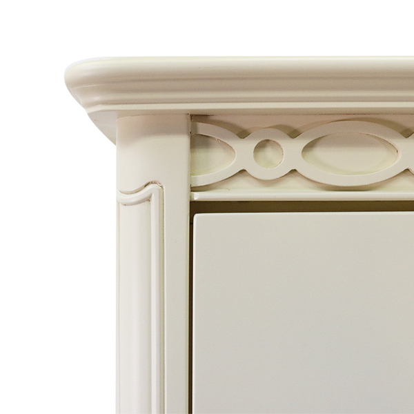 キュリオ ショーケース クラシック調 猫脚 フルール 幅55cm ( 開梱設置 ガラスキャビネット ディスプレイラック 飾り棚 完成品 姫系 キャビネット ラック ガラス ミラー ディスプレイ インテリア 白 ブラウン おしゃれ ) 【ダークブラウン】 ダークブラウン