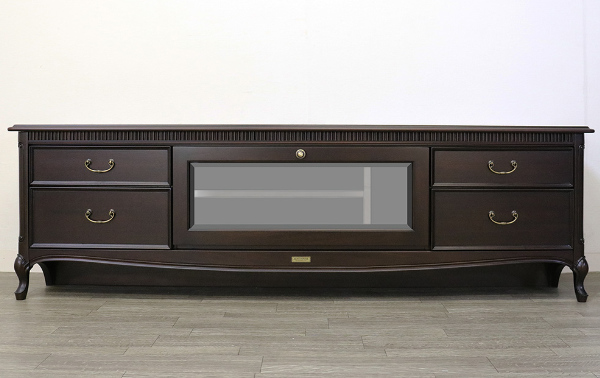 テレビ台 ローボード クラシック調 マホガニー材 ケントハウス