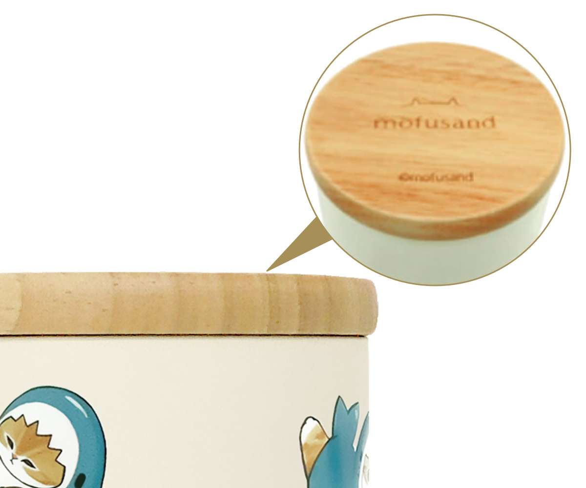 タンブラー 350ml mofusand 木蓋付きタンブラー ( モフサンド ステンレス 保温 保冷 キャラクター かわいい ねこ ネコ 猫 おしゃれ 天然木 さめにゃん えびにゃん ステンレスタンブラー ふた付き 真空二層構造 ホット アイス ) 【さめにゃん】 さめにゃん