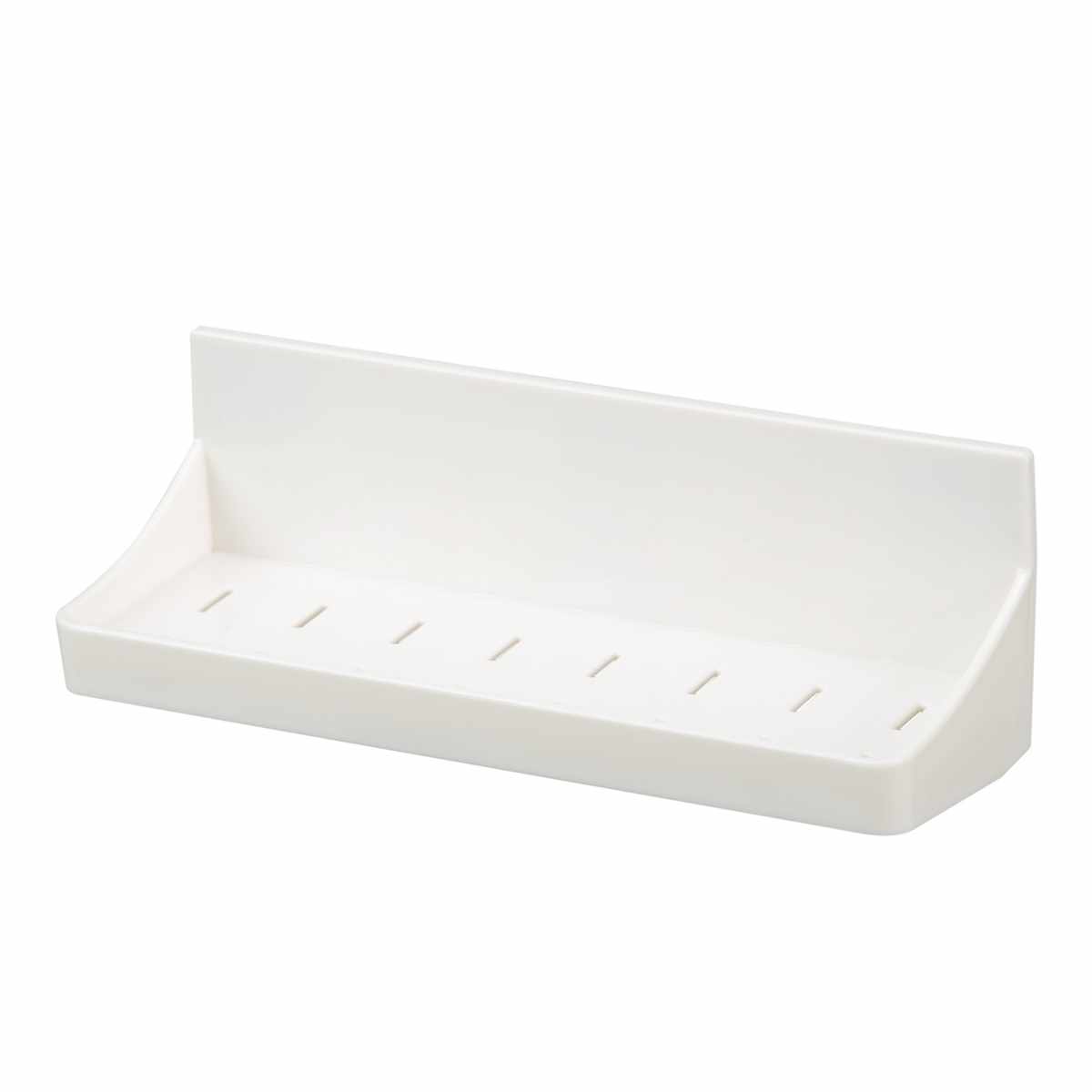 トレー ユニード マグネット フック付 ( 棚 ラック トレイ 収納 お風呂 抗菌 日本製 石目柄 壁面 浮かせる収納 ストーンブラック ストーンホワイト ホワイト ) 【ストーンホワイト】 ストーンホワイト