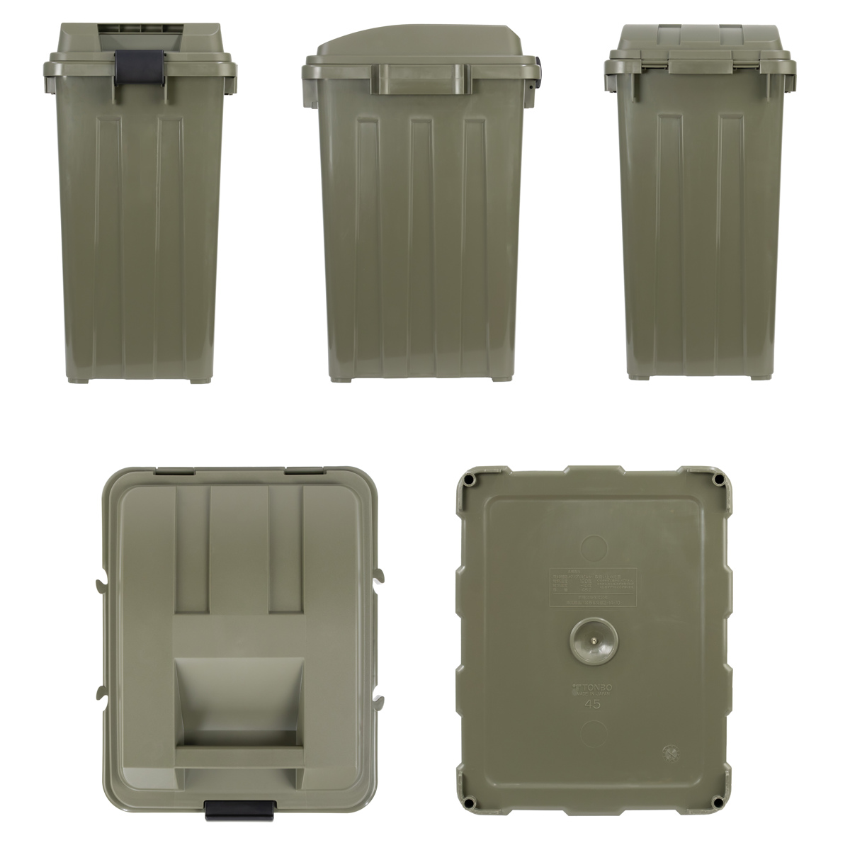 ゴミ箱 45L 同色2個セット 連結ハンドルペール ( ごみ箱 45 屋外 連結 2個 大容量 45リットル ふた付き 分別 外用 収納庫 アースカラー 屋外用ゴミ箱 カラス対策 連結可能 おしゃれ ) 【ベージュ】 ベージュ