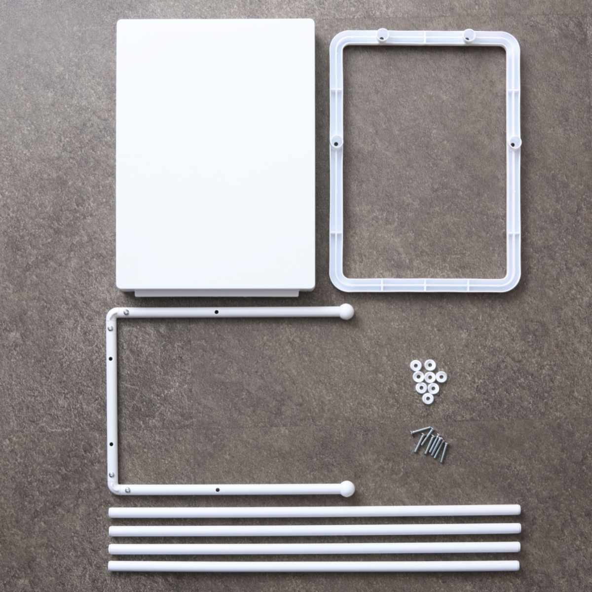 ゴミ箱 45L ユニード ゴミ袋ホルダー 小窓なし ( ごみ箱 45リットル ポリ袋ホルダー 45 分別 スリム ふた付き 袋ホルダー 大容量 棚下 収納 省スペース 清潔 ゴミ袋 ホルダー 中身が見える おしゃれ ブラック ホワイト ) 【ブラック】 ブラック