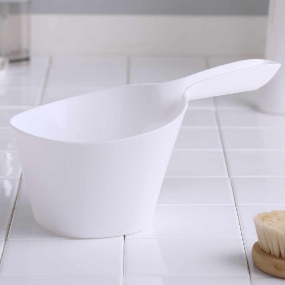 手桶 ミルキーバス 洗面器 ( 手おけ 風呂おけ 桶 抗菌 立てれる フック穴付き 日本製 バス用品 風呂桶 立てて収納 抗菌加工 ブルー ホワイト ) 【ブルー】 ブルー