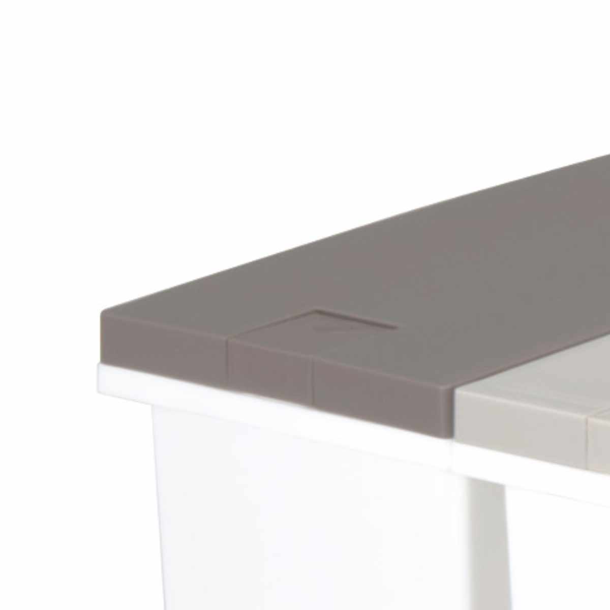 ゴミ箱 台座付タッチペール 3個セット 分別 ( ごみ箱 20L×3個 3分別 ワンタッチ 台座 ふた付き キッチン 角型 シンプル 可燃ゴミ ペットボトル 缶 ぶんべつ キャスター付き 袋止め付き )