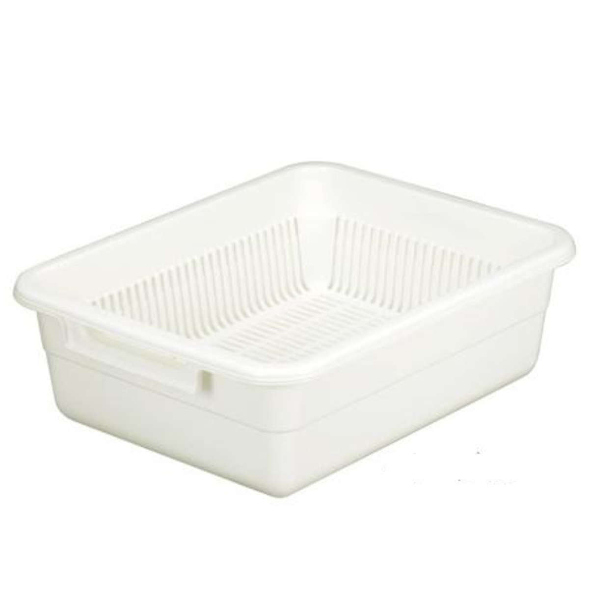 アシスト水切り No.0 B ( 大容量 水切りカゴ 水切りラック 水切りバスケット 水切りトレー ディッシュラック キッチン 収納 洗い桶 洗いおけ ) 【ブルー】 ブルー